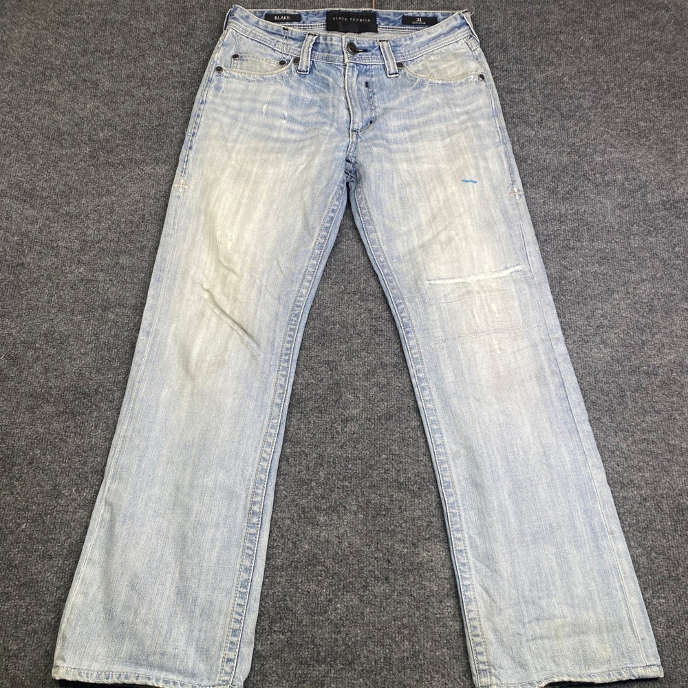 Affliction Black Premium Blake Jeans Mens 31 Regular Light Wash Buckle Exclusive